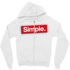simple red Zipper Hoodie