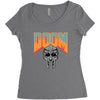 Doom With Mask Women's Triblend Scoop T-shirt