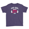 this girl loves drag racing Youth Tee