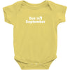 due in september Baby Onesie