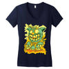 cat monster Women's V-Neck T-Shirt
