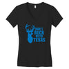 don't buck with texas funny Women's V-Neck T-Shirt
