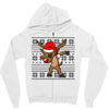 christmas reindeer dabbing Zipper Hoodie