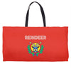 reindeer christmas Weekender Totes