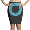 camera shutter Pencil Skirts