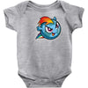 rainbow soccer Baby Onesie