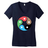 zentao symbol as evolution of the tao (yin yang) Women's V-Neck T-Shirt