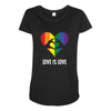 Love is Love Heart Maternity Scoop Neck T-shirt
