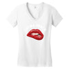 latina power bite Women's V-Neck T-Shirt