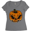 skull pumpkin Women's Triblend Scoop T-shirt