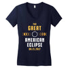 Great American Solar Eclipse 2017 Women's V-Neck T-Shirt