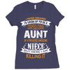 Super Cool Aunt Of A Freaking Awesome Niece Ladies Fitted T-Shirt
