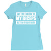 my biceps funny printed Ladies Fitted T-Shirt