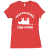 pro cow tipper tipping funny Ladies Fitted T-Shirt
