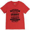 Super Cool Granny Of A Freaking Awesome Granddaughter V-Neck Tee