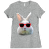 Easter Bunny Face Too Hip To Hop Ladies Fitted T-Shirt
