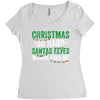christmas so hard santas elves wanna find me Women's Triblend Scoop T-shirt