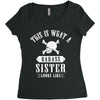 This Is What A Bad Ass Sister Looks Like Women's Triblend Scoop T-shirt