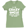 i'm the crazy uncle Ladies Fitted T-Shirt