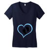 Baby Boy with Heart Any Name Customized Women's V-Neck T-Shirt