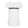 beautifull woman Maternity Scoop Neck T-shirt