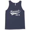 married since 2015   mens funny wedding marriage Tank Top
