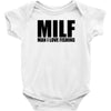milf man i love fishing t shirt funny outdoors clever humor tee fisher Baby Onesie