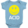 acid house smiley face 90's rave club hardcore party Baby Onesie