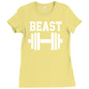 new beast dumbbell muscle Ladies Fitted T-Shirt