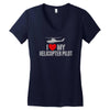 i' love my helicopter pilot Women's V-Neck T-Shirt