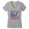my cat and i stay in tonight Women's V-Neck T-Shirt