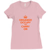 occupy wall street t shirt 99% organize carry on anti corporate greed Ladies Fitted T-Shirt