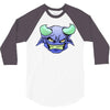 blue monster with horns 3/4 Sleeve Shirt