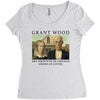 Grant Wood American Gothic Women's Triblend Scoop T-shirt