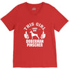 This Girl Loves Her Doberman Pinscher V-Neck Tee