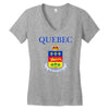 quebec coat of arms canada Women's V-Neck T-Shirt