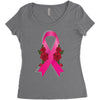 breast cancer pink ribbon Women's Triblend Scoop T-shirt