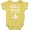 i'm tired of football! Baby Bodysuit