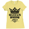 Queens Are Born In July Ladies Fitted T-Shirt