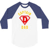 captain dad hero 3/4 Sleeve Shirt