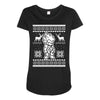 christmas saiyan prince Maternity Scoop Neck T-shirt