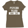 psycho ward  funny  fancy dress horror halloween mental health Ladies Fitted T-Shirt