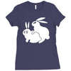 rude, rabbits humping,funny Ladies Fitted T-Shirt