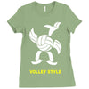 volleyball style sport funny gift present outdoor Ladies Fitted T-Shirt