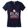 run away rabbit Women's V-Neck T-Shirt