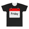 title of day of the week friday day of the week All Over Men's T-shirt