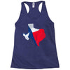 Eroded Texas Map With Flag Racerback Tank