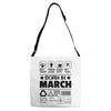 Born In March Adjustable Strap Totes