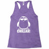 penguin chillax funny new Racerback Tank