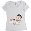 Cute Baby Painter's Mom Love Women's Triblend Scoop T-shirt
